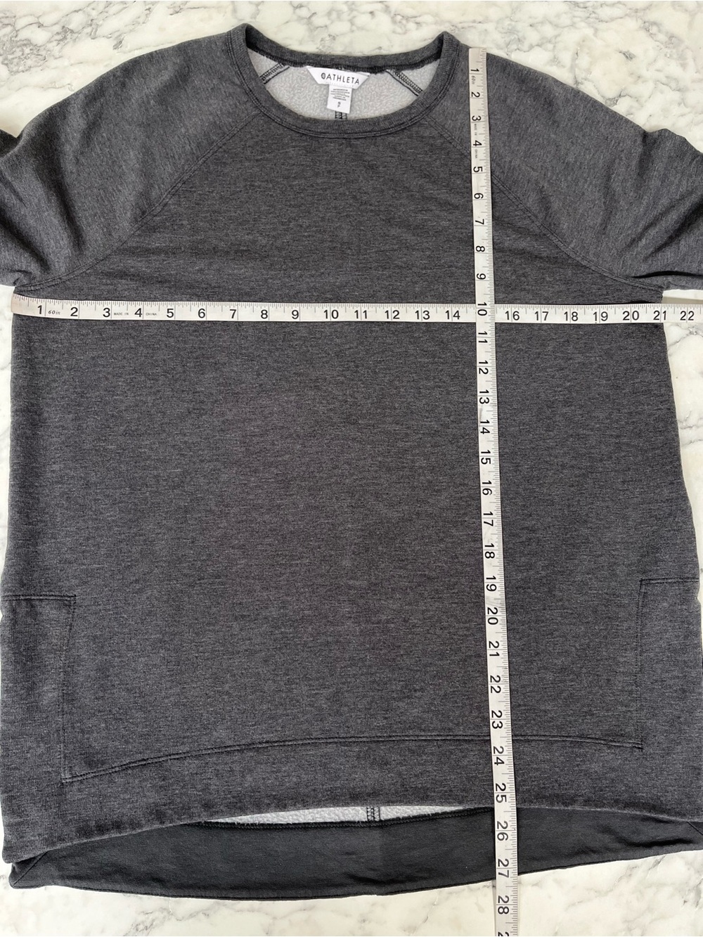 Athleta Coaster Luxe Recover Sweatshirt Heathered Gray Nirvana Fabric Size Small - Picture 6 of 12
